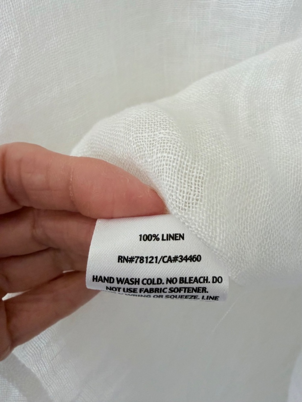 Eileen Fisher 100% Linen White Overshirt Kimono Sleeve Lagenlook Layering Sheer - Picture 5 of 7